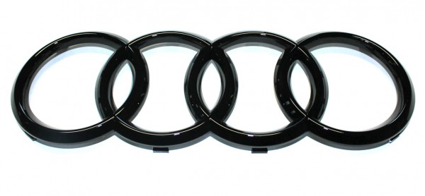 Audi Emblem / Ringe schwarz glänzend für den Kühlergrill (A4 / S4